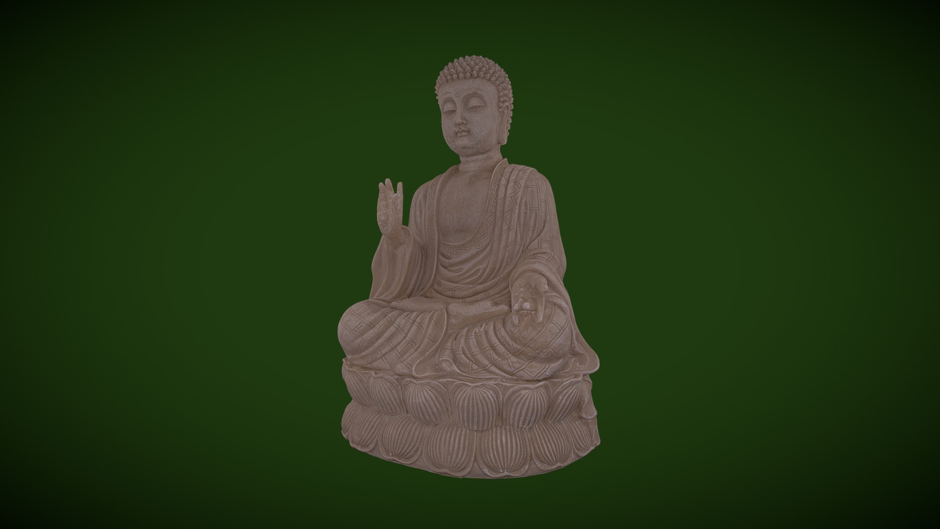3D model Lotus Buddha - This is a 3D model of the Lotus Buddha. The 3D model is about a statue of a person.