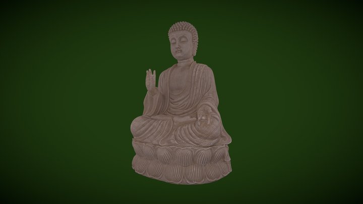 Lotus Buddha 3D Model