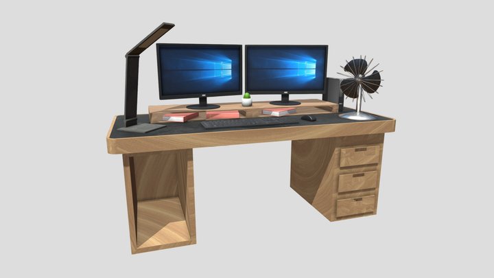 Office Desktop 3D Model