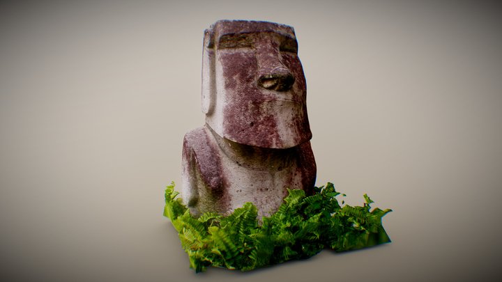 Easter Island Moai Statue 3D Model