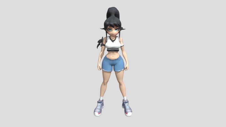 anime baddie curvy wifey 3D Model