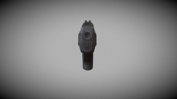 Low Poly Gun 3D Model
