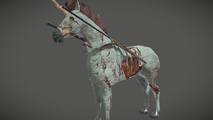 Weaponized Zombie Unicorn 3D Model