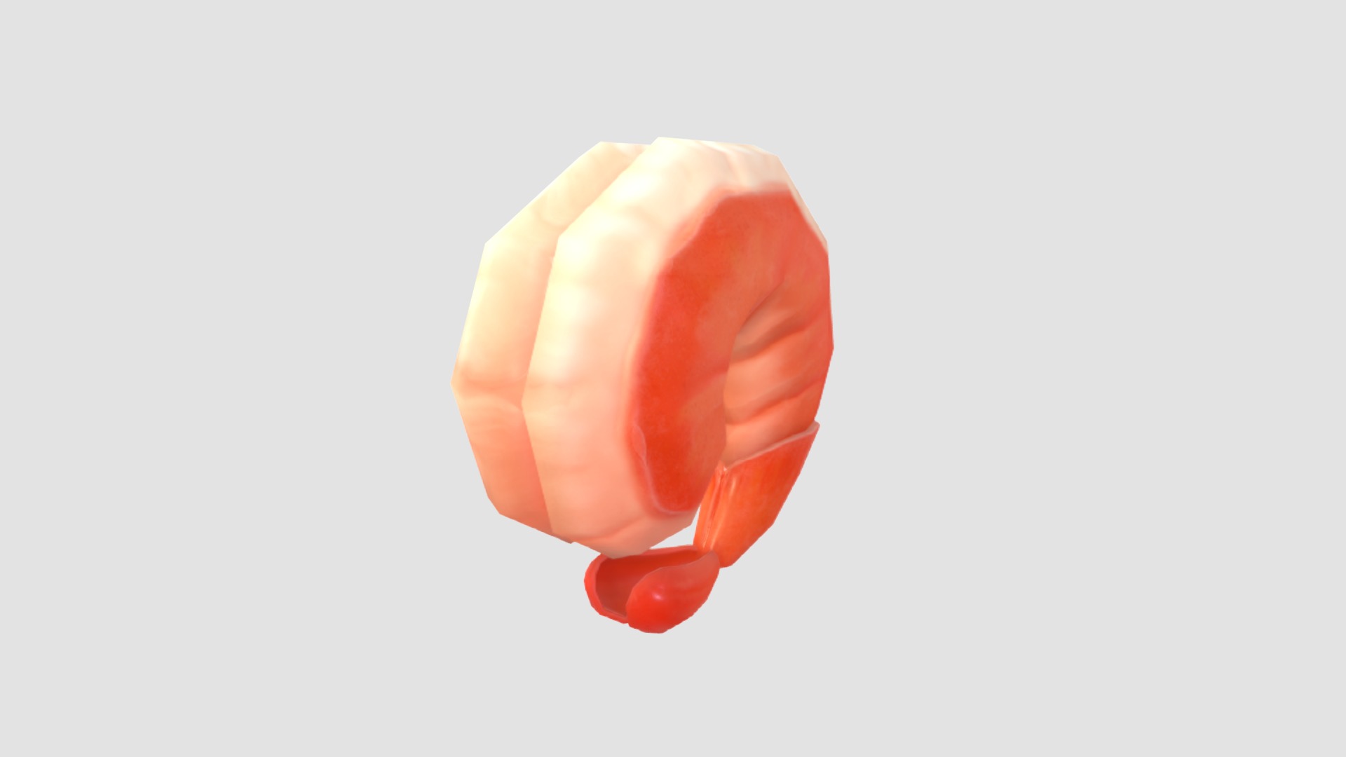 3D model Shrimp - This is a 3D model of the Shrimp. The 3D model is about a close-up of a hand.