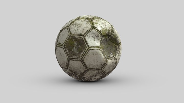 Abandoned soccer ball 3D Model