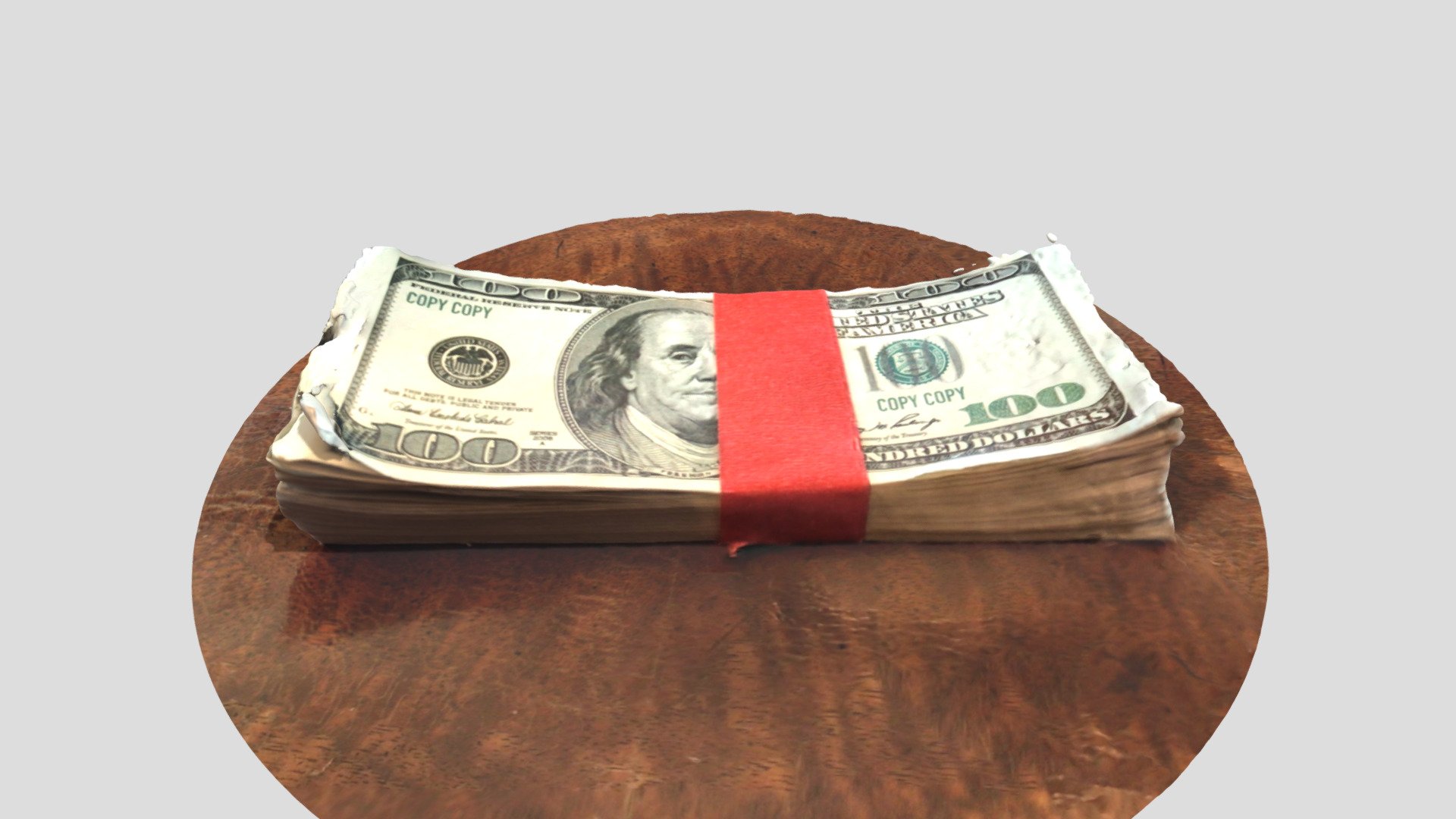 Pile of cash, hundred dollar bills by Sputter