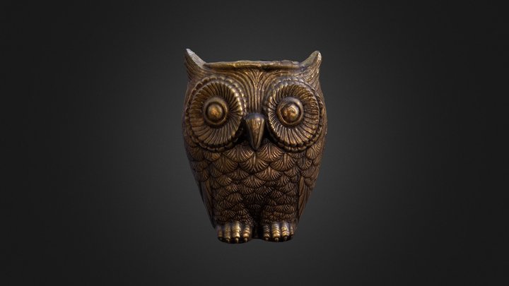 PBR Owl Figurine 3D Model