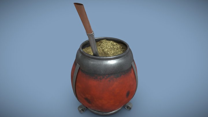 Mate argentino - lowpoly - free download 3D Model
