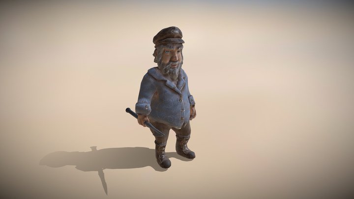 Cool Fisherman 3D Model