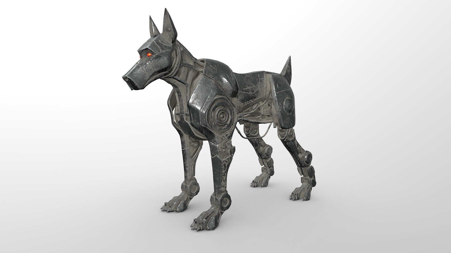 Futuristic Robotic Guard Dog
