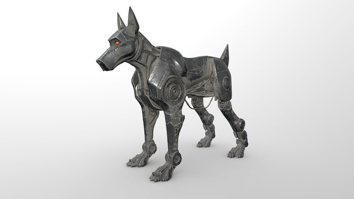 Futuristic Robotic Guard Dog