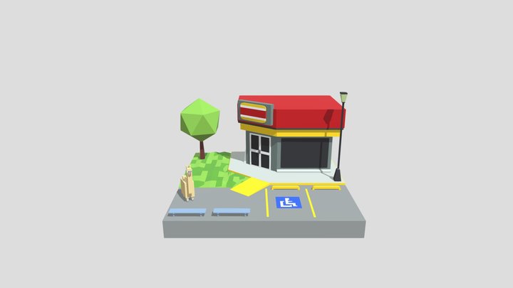 Diorama - Chain Store 3D Model