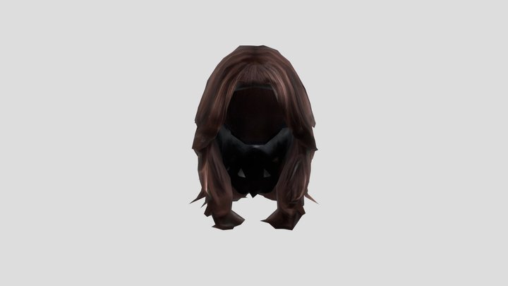 brown long hair 3D Model