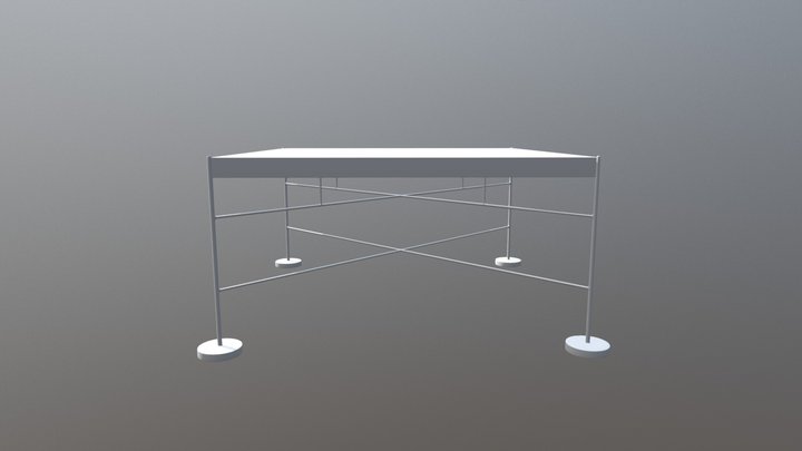 Square Rod Coffee Table 3D Model