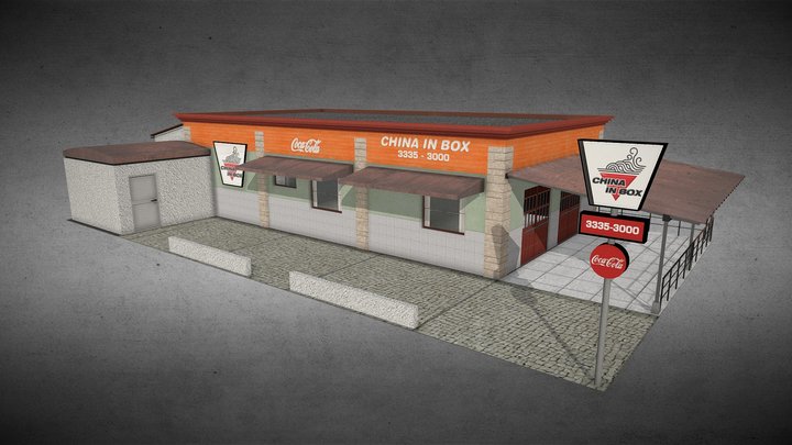 China in box - Fast-Food (Curitiba, Paraná) 3D Model