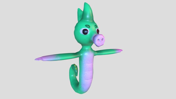 Seahorse for 3d seascene 3D Model