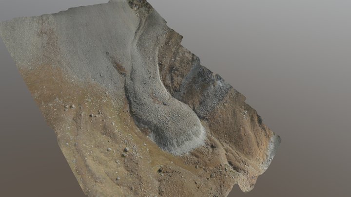 Les Cliosses: Talus slope and rock glacier 3D Model