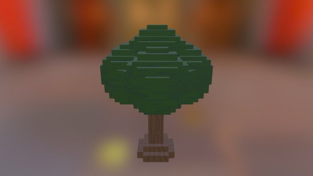 Voxel Tree 2 3D Model