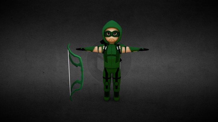 Green Arrow Skethfab 3D Model