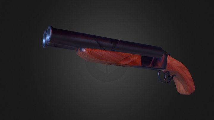 Escopeta de palanca Blender 3D Model