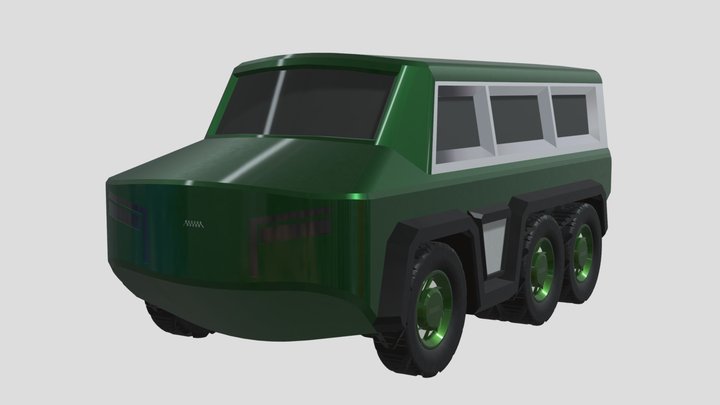 CL1M12 - Off-Road Armored 6x6 Military Transport – Free 3D Model STL