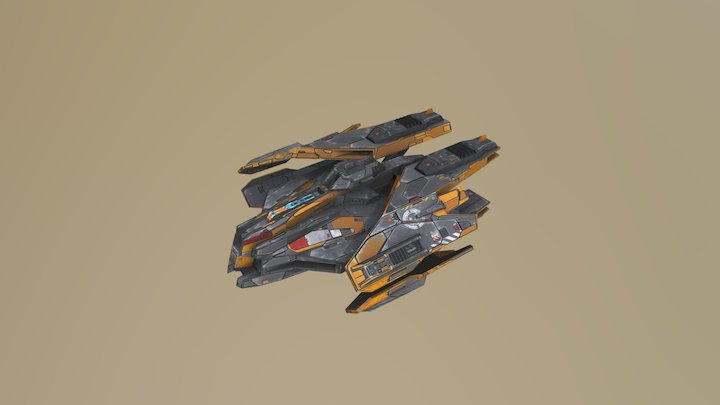 Sci-Fi Fighter 3D Model