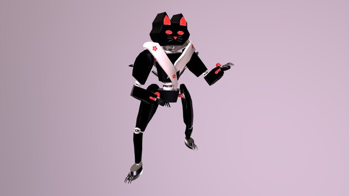 Ninja_Cat_Robot 3D Model