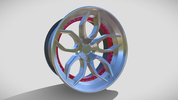 Sportcar Wheel 3D Model