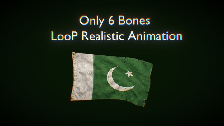 Animated Flag Lowpoly