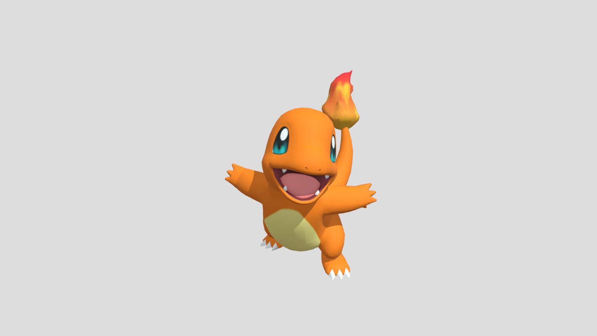 Mobile - Pokemon Duel - 004 - Charmander - Download Free 3d Model By 