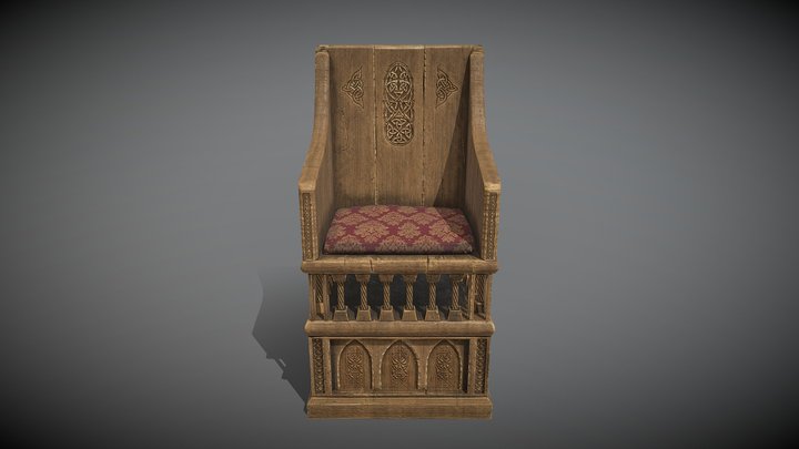 Mediaval Chair 3D Model