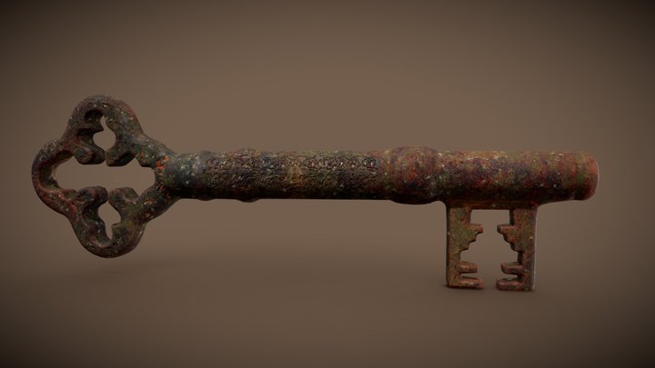 Rusted Medieval Key – Free 3D Model STL