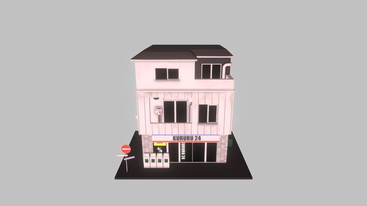 Lowpoly Store&House 3D Model