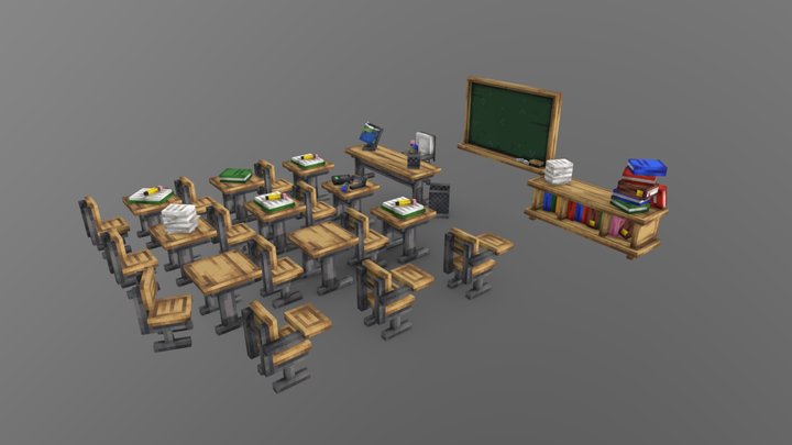 MMC's Classroom Props 3D Model