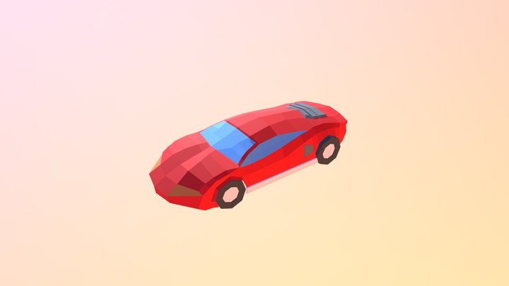 Low Poly Lamborghini 3D Model