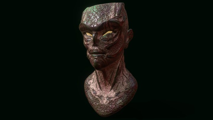 Alien bust 3D Model