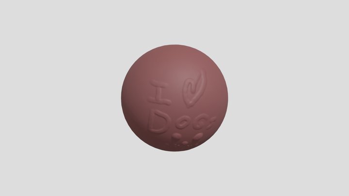 I love dogs ball for your dog. 3D Model