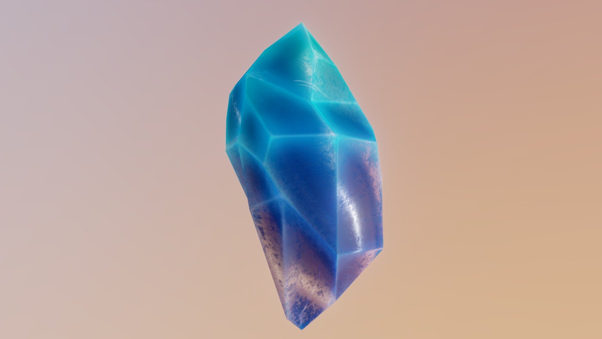 blue Crystal - 3D model by RoseRedTiger [6581942] - Sketchfab