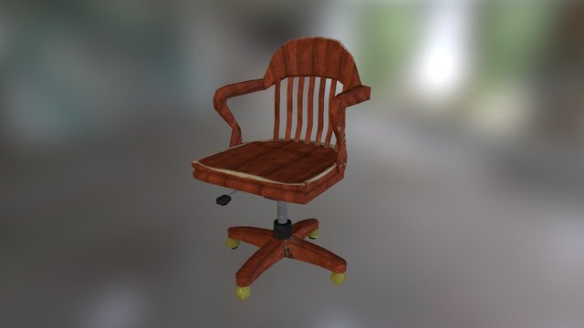 Wooden Chair Ver. 2 3D Model