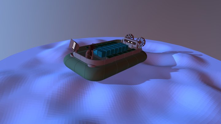 Aéroglisseur Steampunk 3D Model