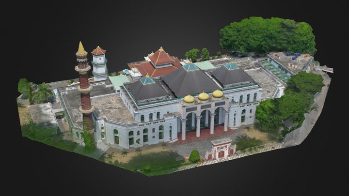 Masjid Agung Sultan Mahmud Badaruddin Palembang 3D Model