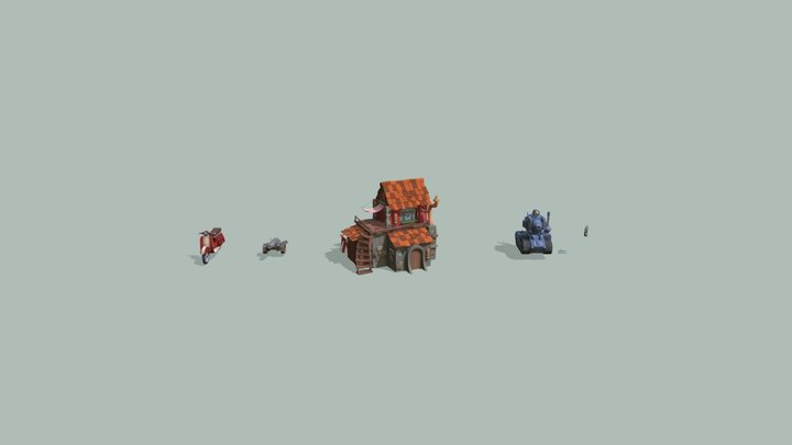5 color drafts 3D Model