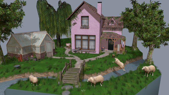 DAE Diorama - Grandma's house 3D Model