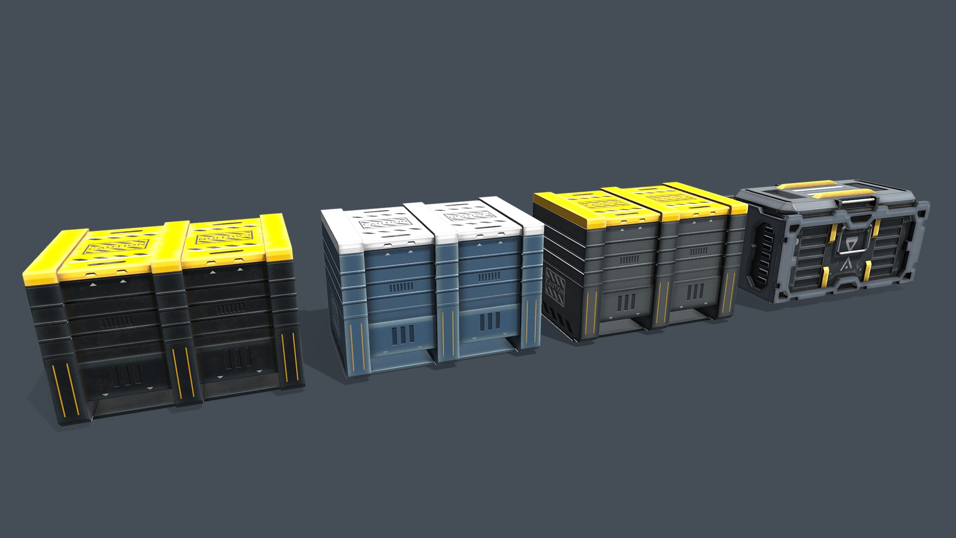 3D model Various Crates - This is a 3D model of the Various Crates. The 3D model is about a group of computer servers.