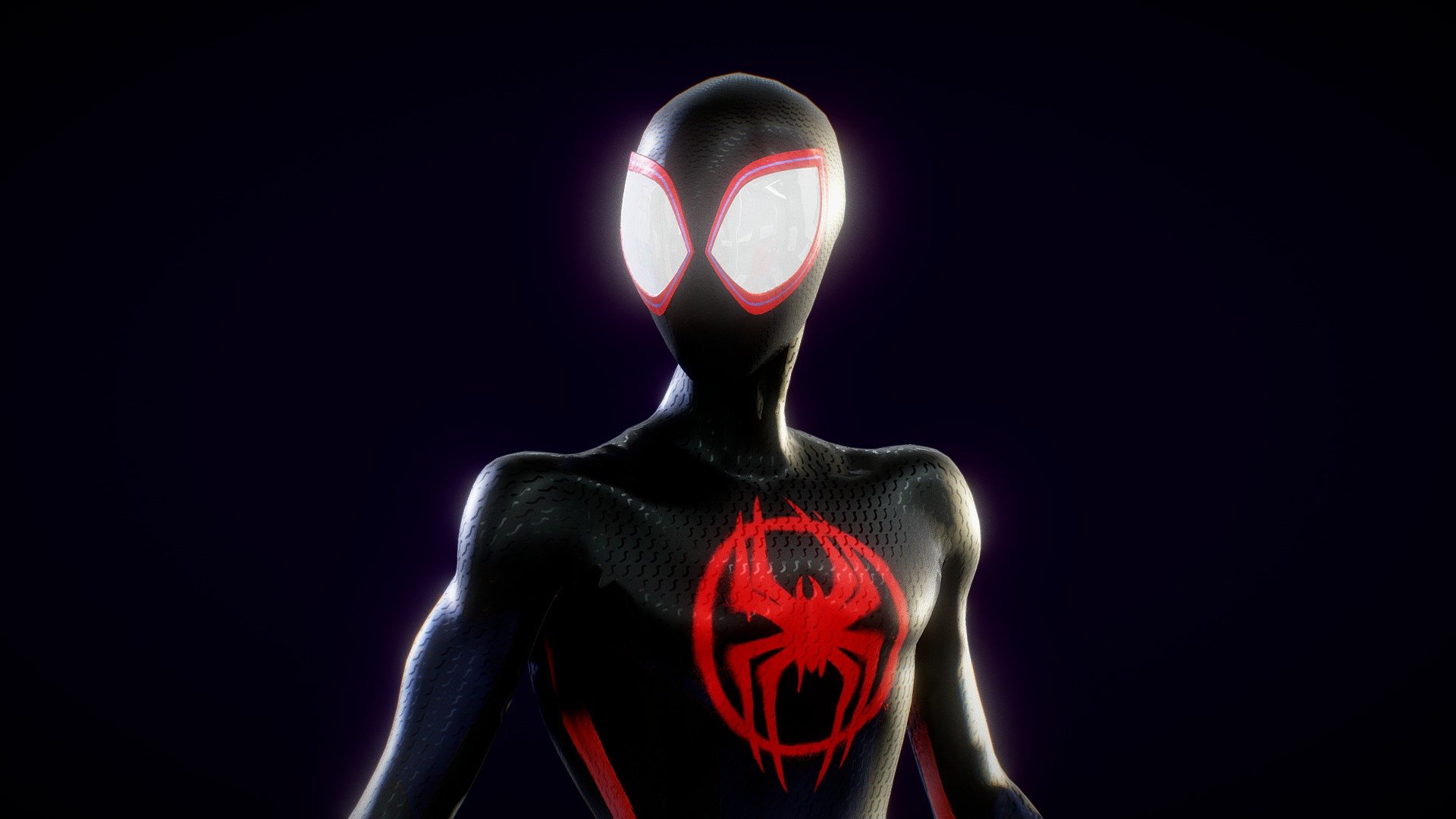 Spider-man Miles Morales PS5 Rigged 3D model rigged