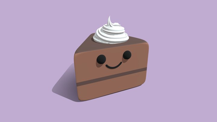 Kawaii Cake 3D Model