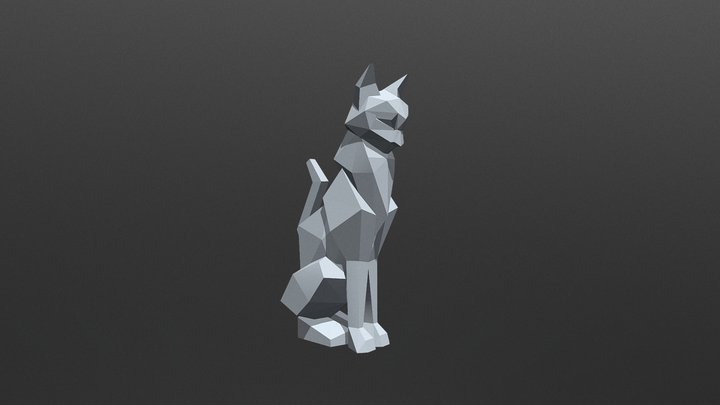 Low Poly Cat 3D Model