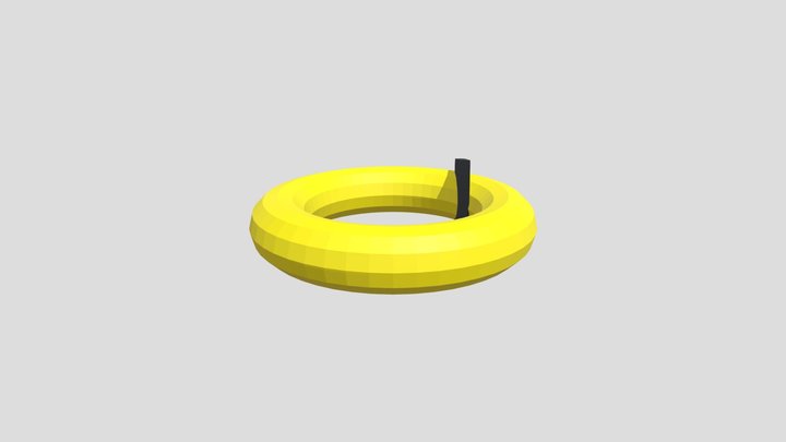 yellow tape for gtag fan game 3D Model