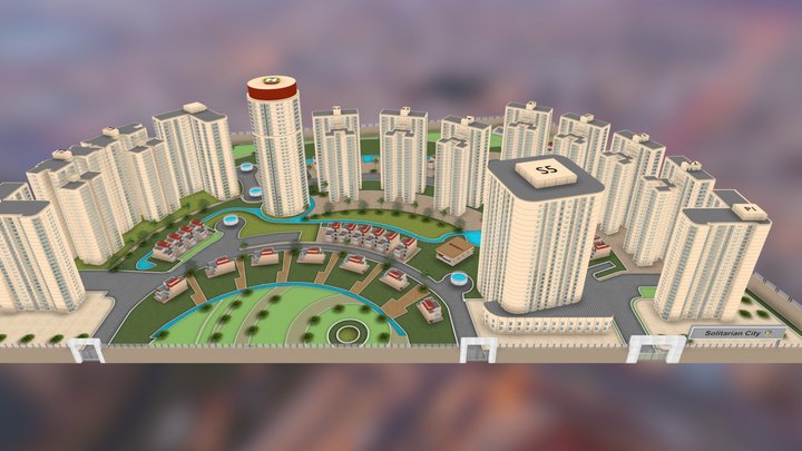 Solitarian City- Project View 3D Model