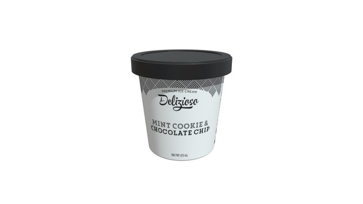 Round Pint - 16oz 3D Model